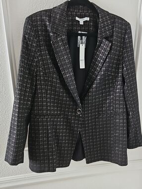 CHICO'S ONE BUTTON BLAZER